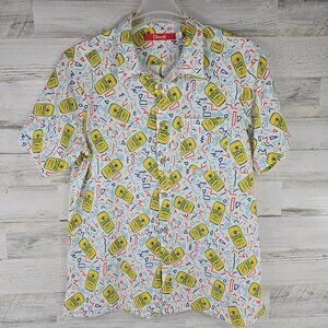 SHINESTY Samuel Adams Men's SIZE XL Hawaiian Party Shirt w/ Can Holder POLYESTER